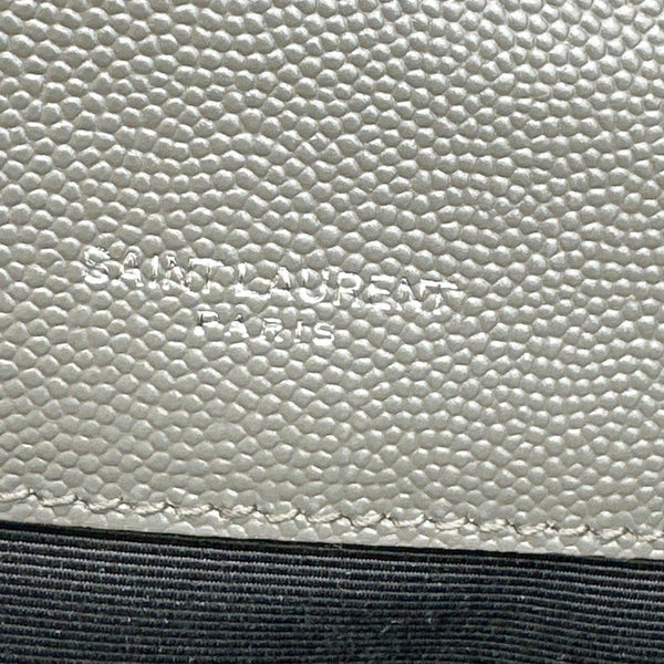 YVES SAINT LAURENT Envelope Grain De Poudre Leather Shoulder Bag Grey