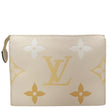 LOUIS VUITTON Toiletry Pouch 26 by the pool Monogram Empreinte Leather  Clutch Cream