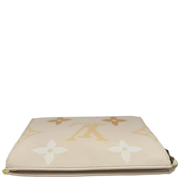 LOUIS VUITTON Toiletry Pouch 26 by the pool Monogram Empreinte Leather  Clutch Cream