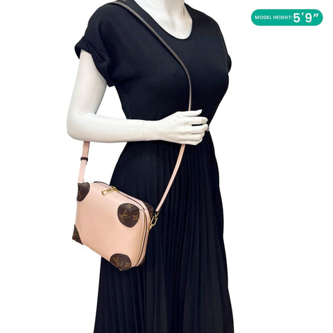 LOUIS VUITTON Venice Patent Miroir Leather Crossbody Bag Rose Ballerine