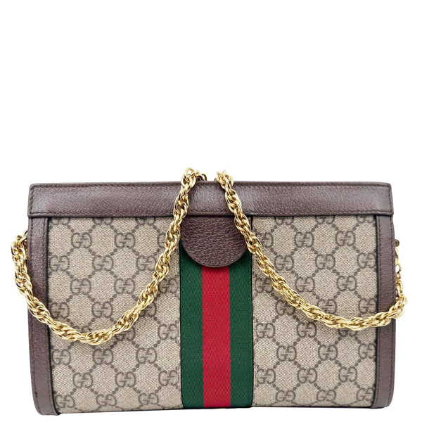 GUCCI Ophidia Small Web GG Supreme Canvas Shoulder Bag Beige 503877