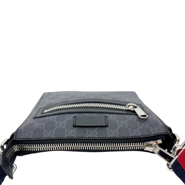 GUCCI Small GG Supreme Canvas Messenger Bag Black 523599