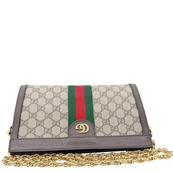 GUCCI Ophidia Small Web GG Supreme Canvas Shoulder Bag Beige 503877
