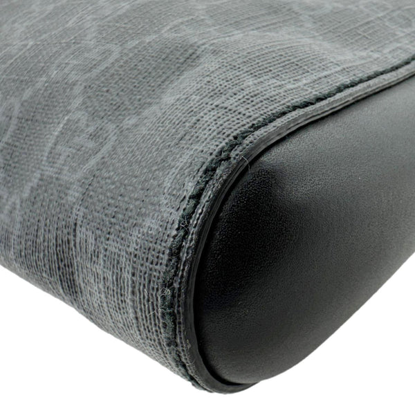 GUCCI Small GG Supreme Canvas Messenger Bag Black 523599