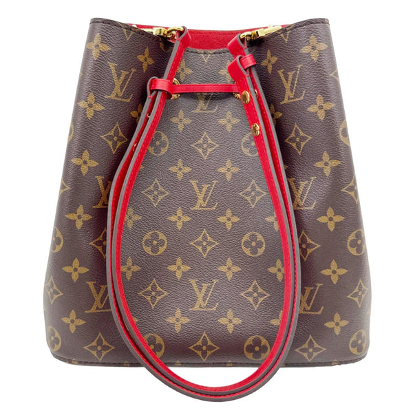 LOUIS VUITTON Neonoe MM Monogram Canvas Shoulder Bag Red