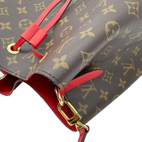 LOUIS VUITTON Neonoe MM Monogram Canvas Shoulder Bag Red