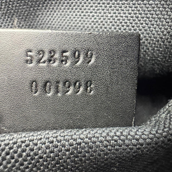 GUCCI Small GG Supreme Canvas Messenger Bag Black 523599