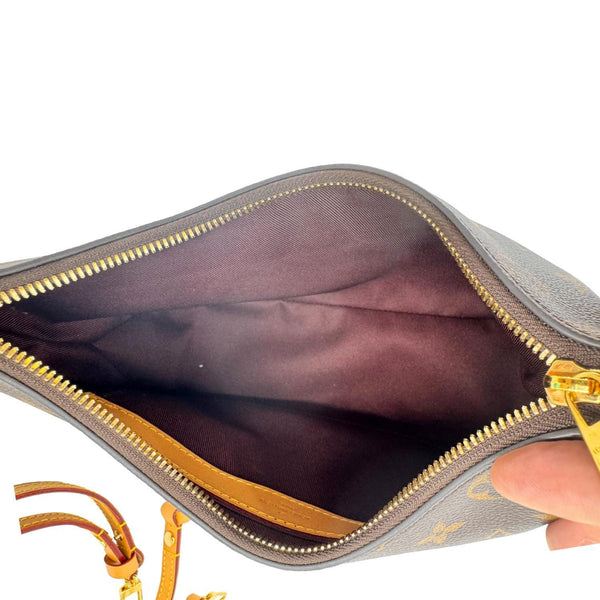 LOUIS VUITTON Boulogne PM Monogram Canvas Shoulder Bag Brown