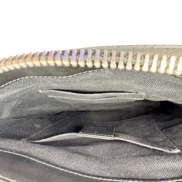 GUCCI Small GG Supreme Canvas Messenger Bag Black 523599