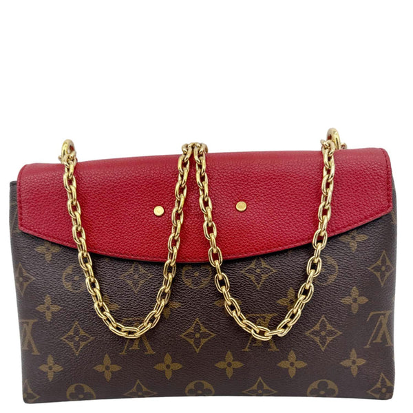 LOUIS VUITTON Saint Placide Monogram Canvas Crossbody Bag Cerise
