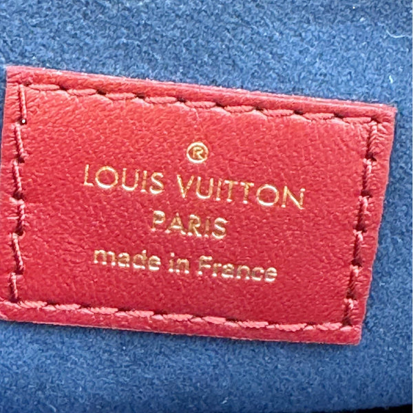 LOUIS VUITTON Coussin PM Monogram Embossed Leather Shoulder Bag Burgundy