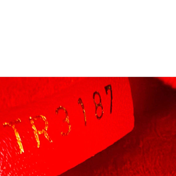 LOUIS VUITTON Double V Grained Leather Monogram Shoulder Bag Rubis