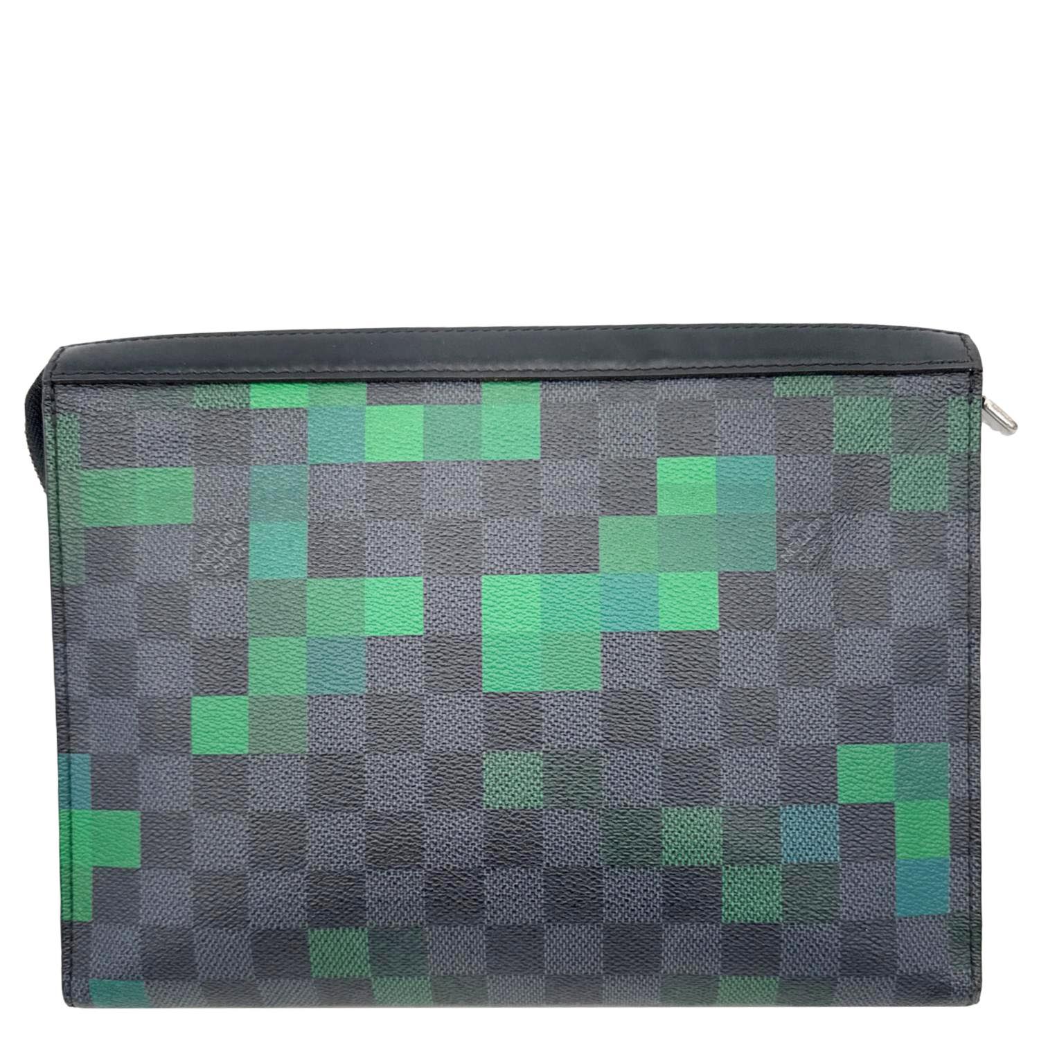 LOUIS VUITTON Voyage MM Damier Graphite Pixel Toiletry Pouch Green