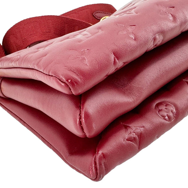 LOUIS VUITTON Coussin PM Monogram Embossed Leather Shoulder Bag Burgundy