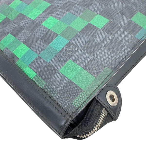 LOUIS VUITTON Voyage MM Damier Graphite Pixel Toiletry Pouch Green