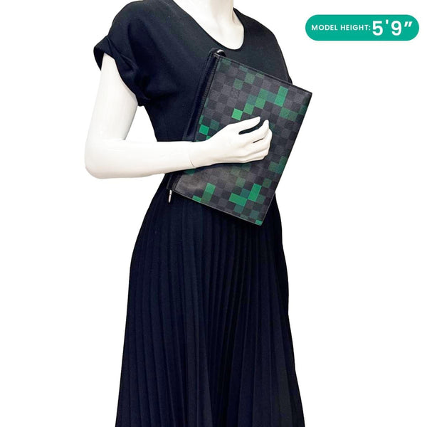 LOUIS VUITTON Voyage MM Damier Graphite Pixel Toiletry Pouch Green