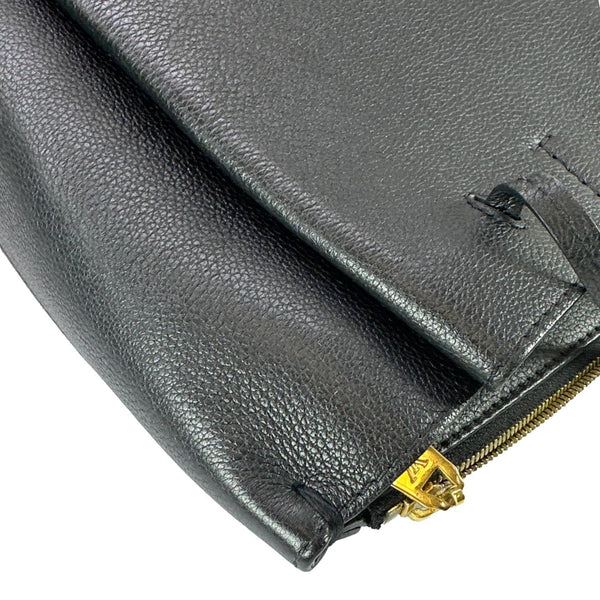 LOUIS VUITTON Lockmeto Calfskin Leather Tote Bag Navy Blue