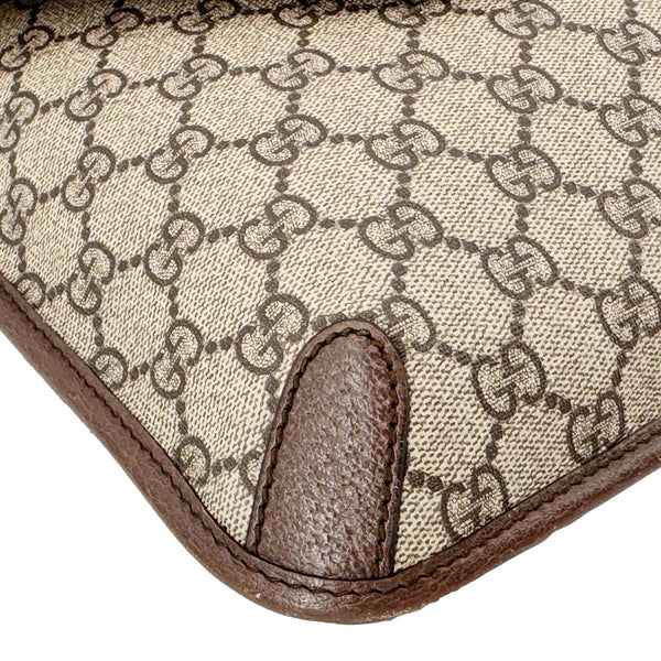 GUCCI Neo Vintage Medium GG Supreme Canvas Messenger Bag Beige 598604