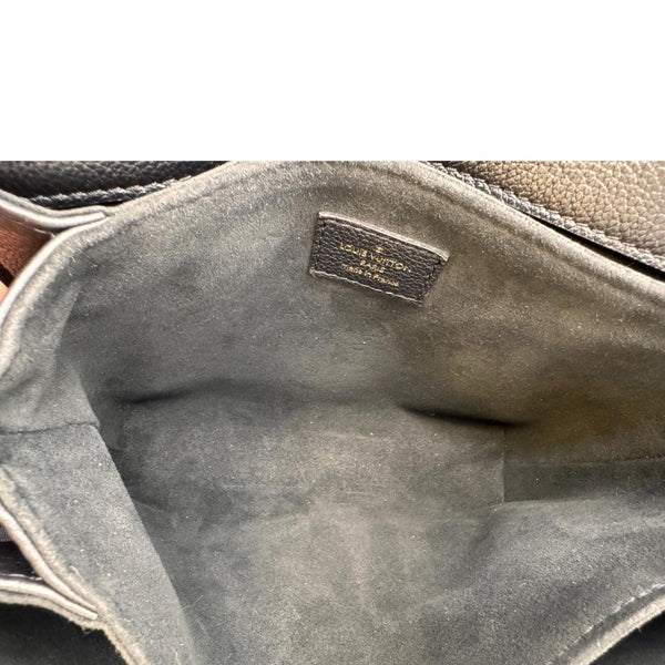 LOUIS VUITTON Lockme Oxford Grained Leather Crossbody Bag Black