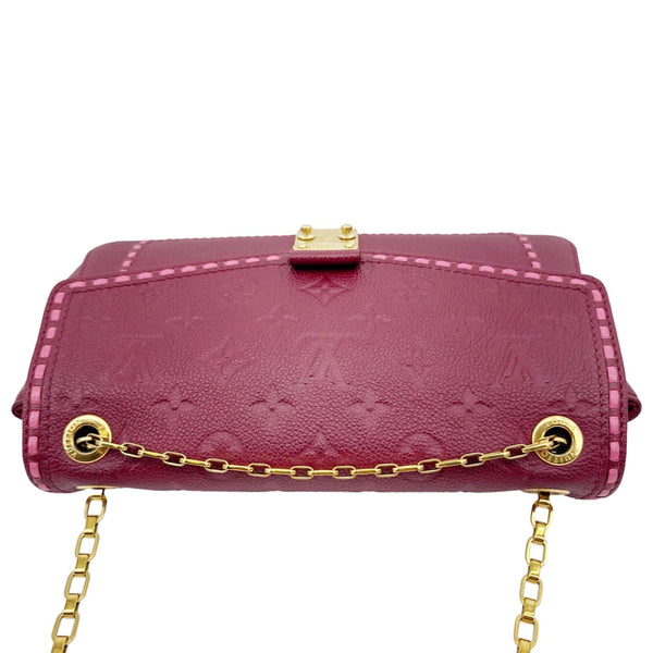 LOUIS VUITTON Saint Germain PM Monogram Empreinte Leather Shoulder Bag Burgundy