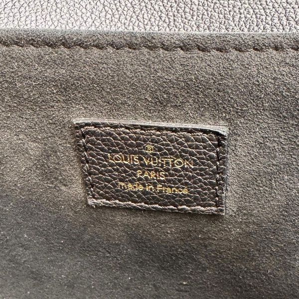 LOUIS VUITTON Lockme Oxford Grained Leather Crossbody Bag Black