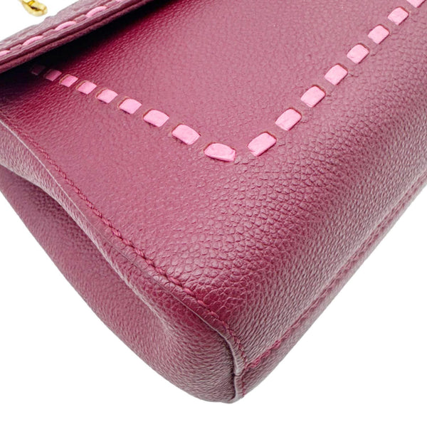 LOUIS VUITTON Saint Germain PM Monogram Empreinte Leather Shoulder Bag Burgundy