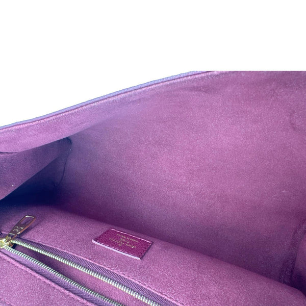 LOUIS VUITTON Saint Germain PM Monogram Empreinte Leather Shoulder Bag Burgundy