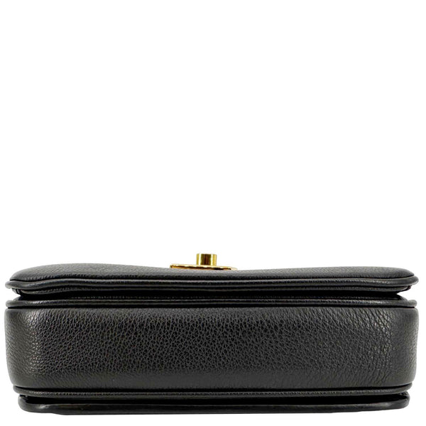 LOUIS VUITTON Lockme Oxford Grained Leather Crossbody Bag Black