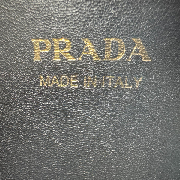 PRADA Panier Saffiano Cuir Leather Bucket Bag White