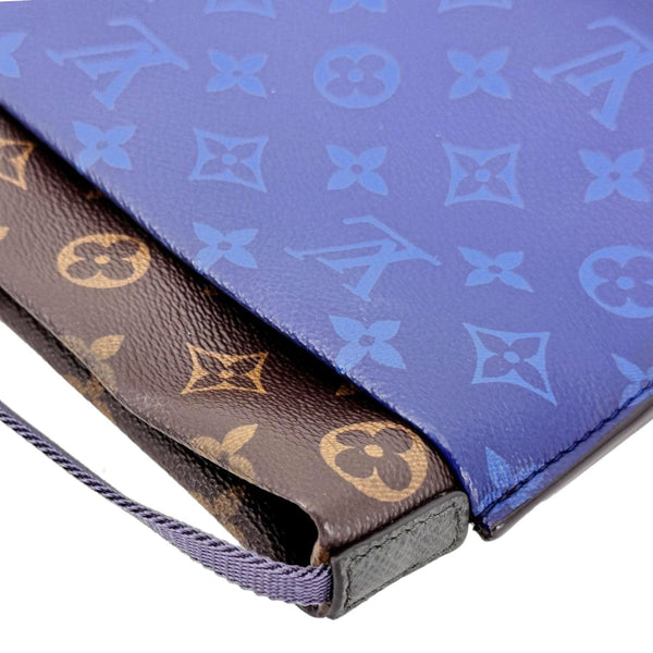 LOUIS VUITTON Outdoor Small Monogram Canvas Pouch Pacific Blue