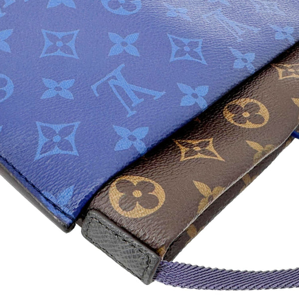LOUIS VUITTON Outdoor Small Monogram Canvas Pouch Pacific Blue