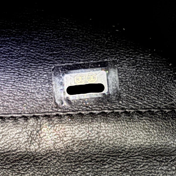 CHANEL Kelly Flap Small Quilted Caviar Leather Tote Bag Black