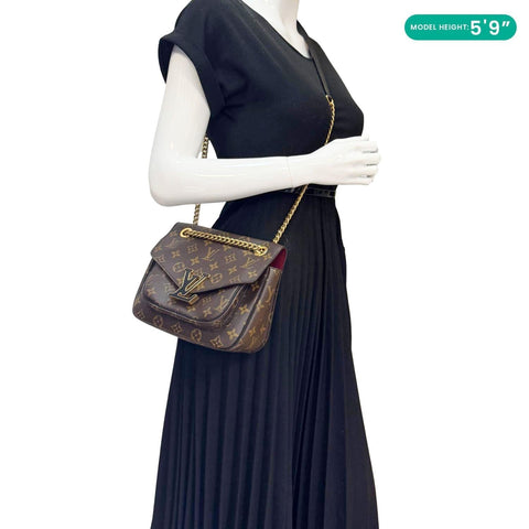 LOUIS VUITTON Passy NM Monogram Canvas Shoulder Bag Brown