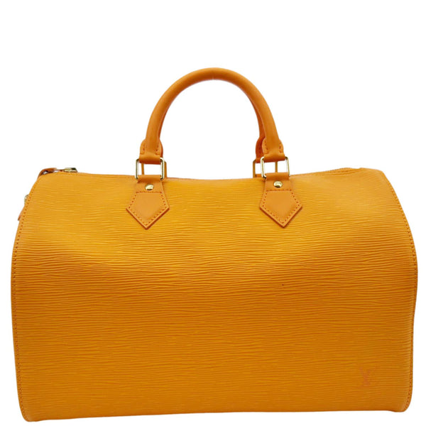 LOUIS VUITTON Speedy 30 Epi Leather Satchel Bag Orange