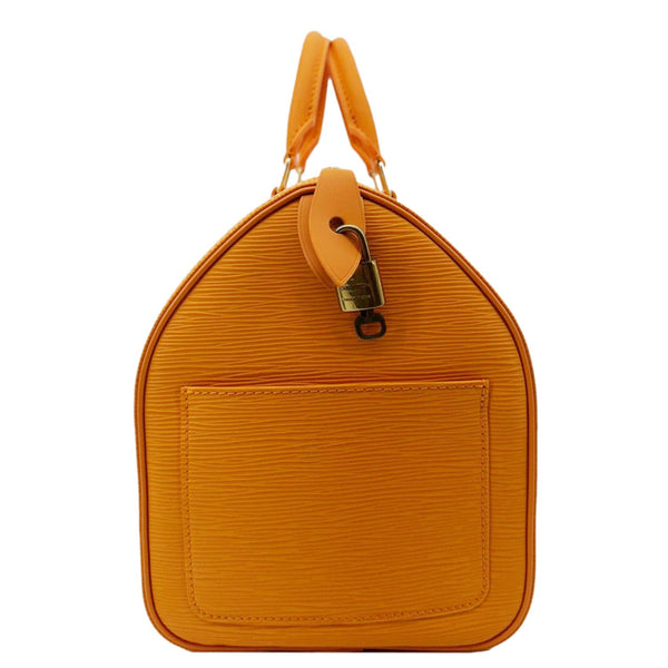 LOUIS VUITTON Speedy 30 Epi Leather Satchel Bag Orange