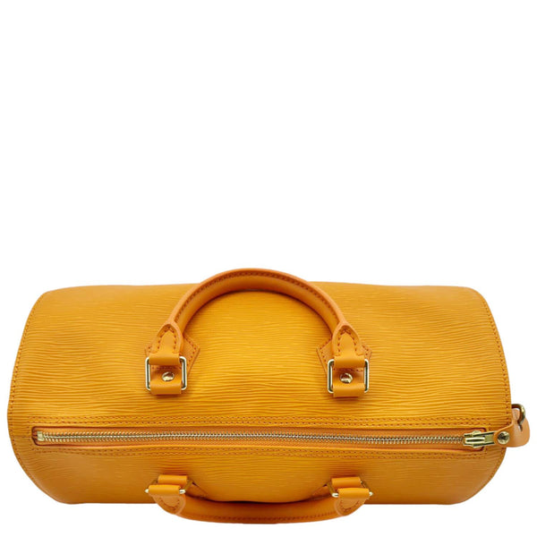 LOUIS VUITTON Speedy 30 Epi Leather Satchel Bag Orange