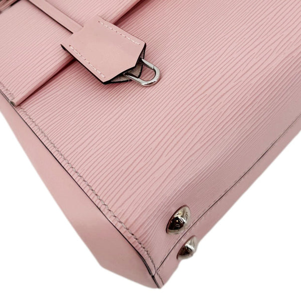 LOUIS VUITTON Cluny BB Epi Leather Top Handle Crossbody Bag Pink