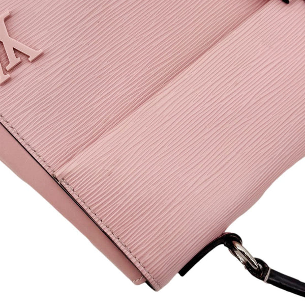 LOUIS VUITTON Cluny BB Epi Leather Top Handle Crossbody Bag Pink