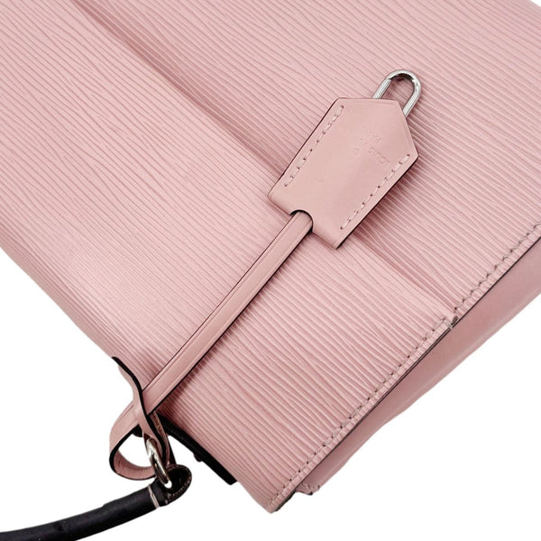 LOUIS VUITTON Cluny BB Epi Leather Top Handle Crossbody Bag Pink