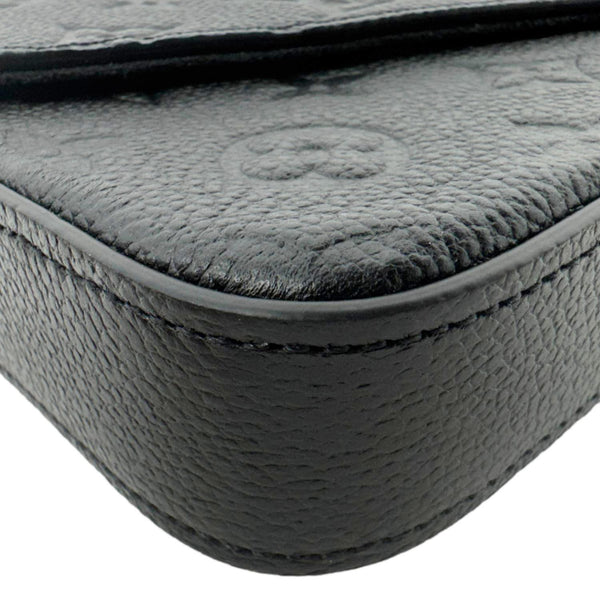 LOUIS VUITTON Felicie Pochette Monogram Empreinte Crossbody Bag Black