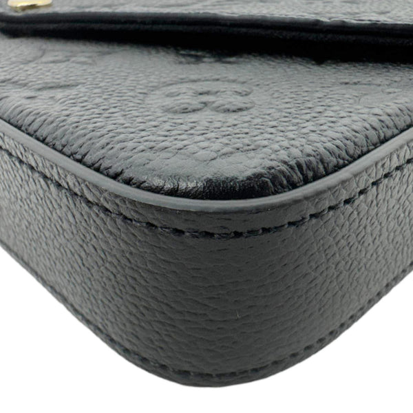 LOUIS VUITTON Felicie Pochette Monogram Empreinte Crossbody Bag Black