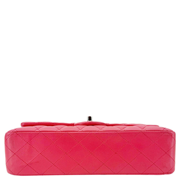 CHANEL Classic Double Flap Medium Quilted Leather Shoulder Bag Salmon Pink