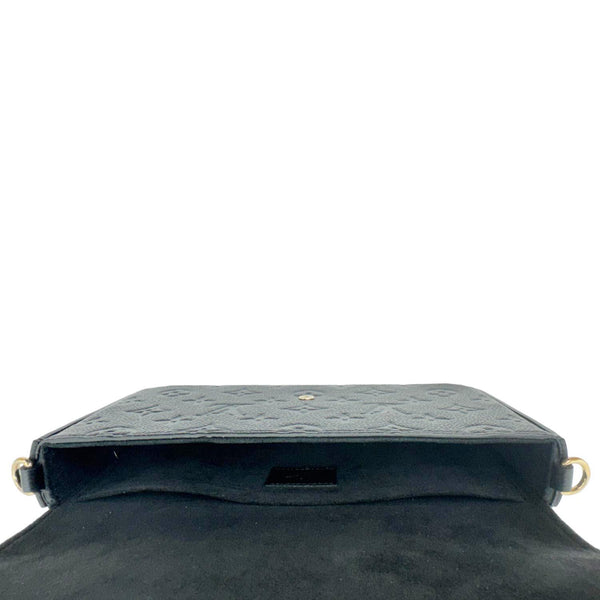 LOUIS VUITTON Felicie Pochette Monogram Empreinte Crossbody Bag Black