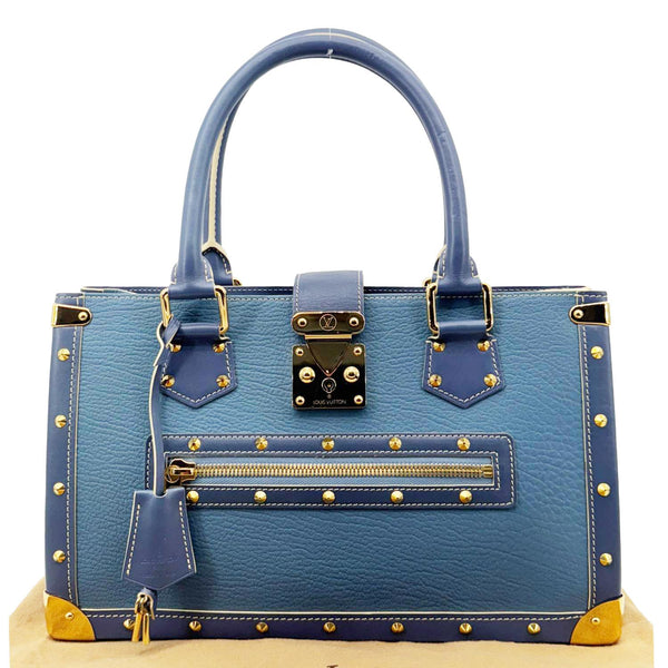 LOUIS VUITTON Suhali Le Fabuleux Leather Satchel Bag Blue