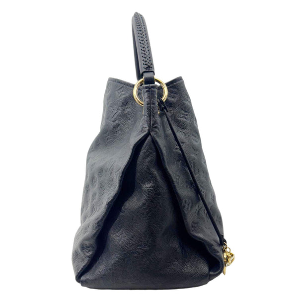 LOUIS VUITTON Artsy MM Monogram Empreinte Leather Hobo Bag Black
