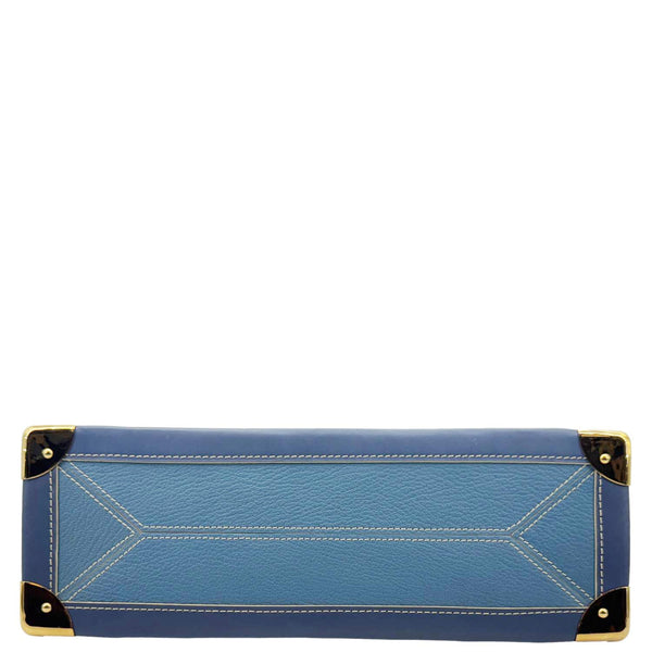 LOUIS VUITTON Suhali Le Fabuleux Leather Satchel Bag Blue