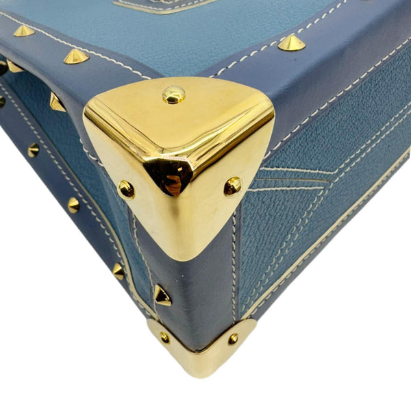 LOUIS VUITTON Suhali Le Fabuleux Leather Satchel Bag Blue