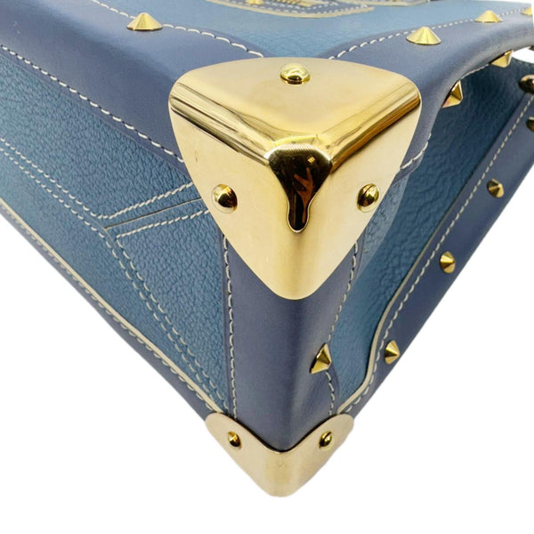 LOUIS VUITTON Suhali Le Fabuleux Leather Satchel Bag Blue