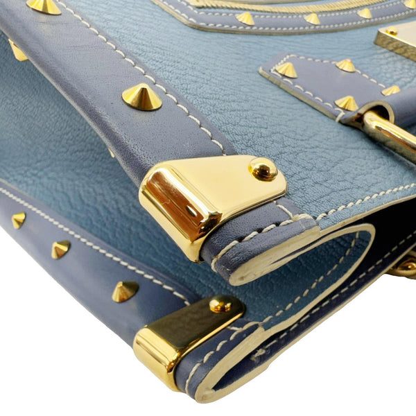 LOUIS VUITTON Suhali Le Fabuleux Leather Satchel Bag Blue