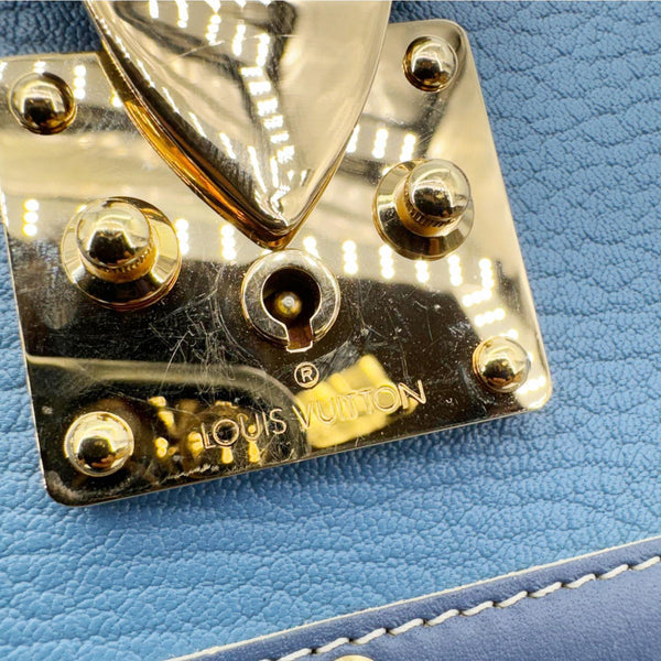 LOUIS VUITTON Suhali Le Fabuleux Leather Satchel Bag Blue